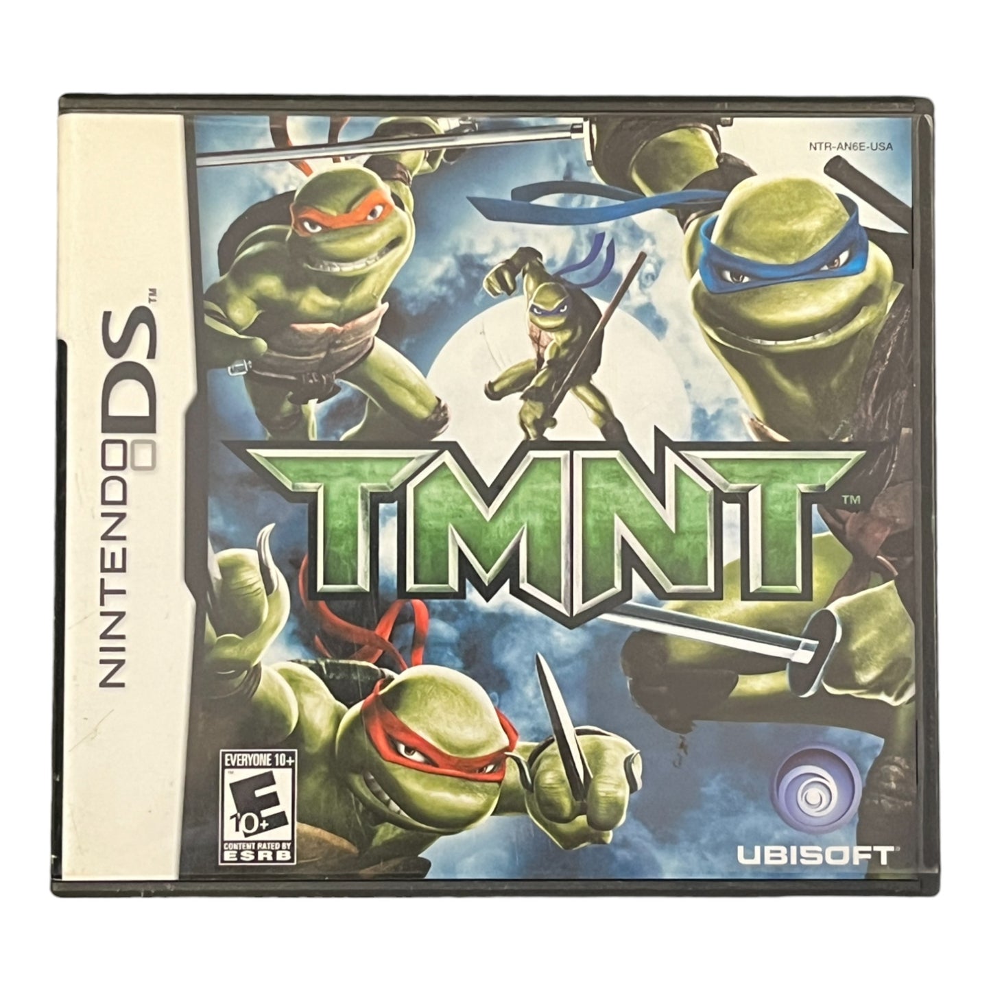 Nintendo DS game case for Teenage Mutant Ninja Turtles with turtles on a blue background