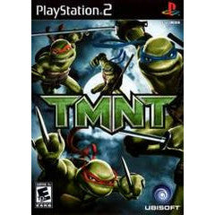 PlayStation 2 game cover for TMNT with turtles in action