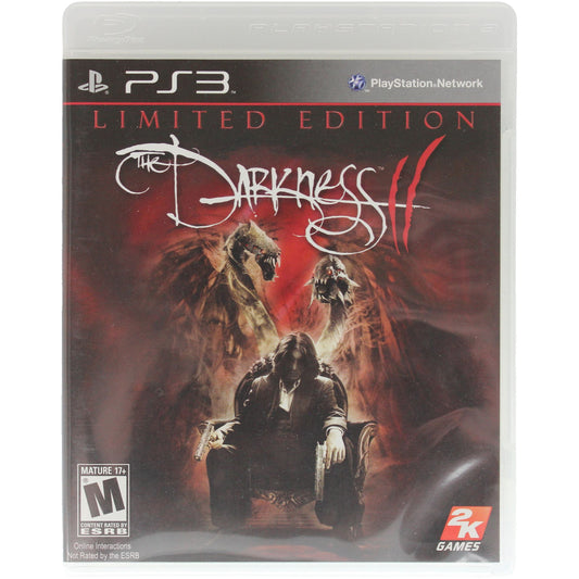 PlayStation 3 game case for 'The Darkness II' with a limited edition label.