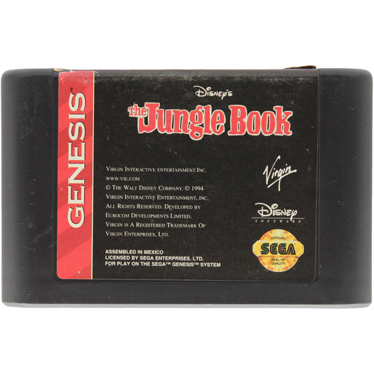 Sega Genesis game cartridge for 'The Jungle Book' by Disney
