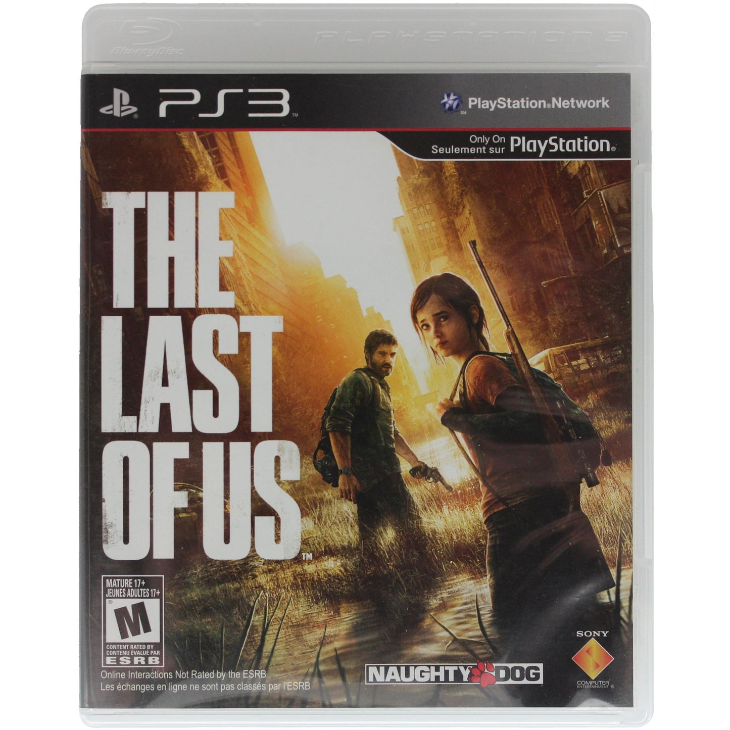 Game case for 'The Last of Us' for PS3 on a white background