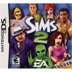Cover of 'The Sims 2' for Nintendo DS with characters and EA logo.
