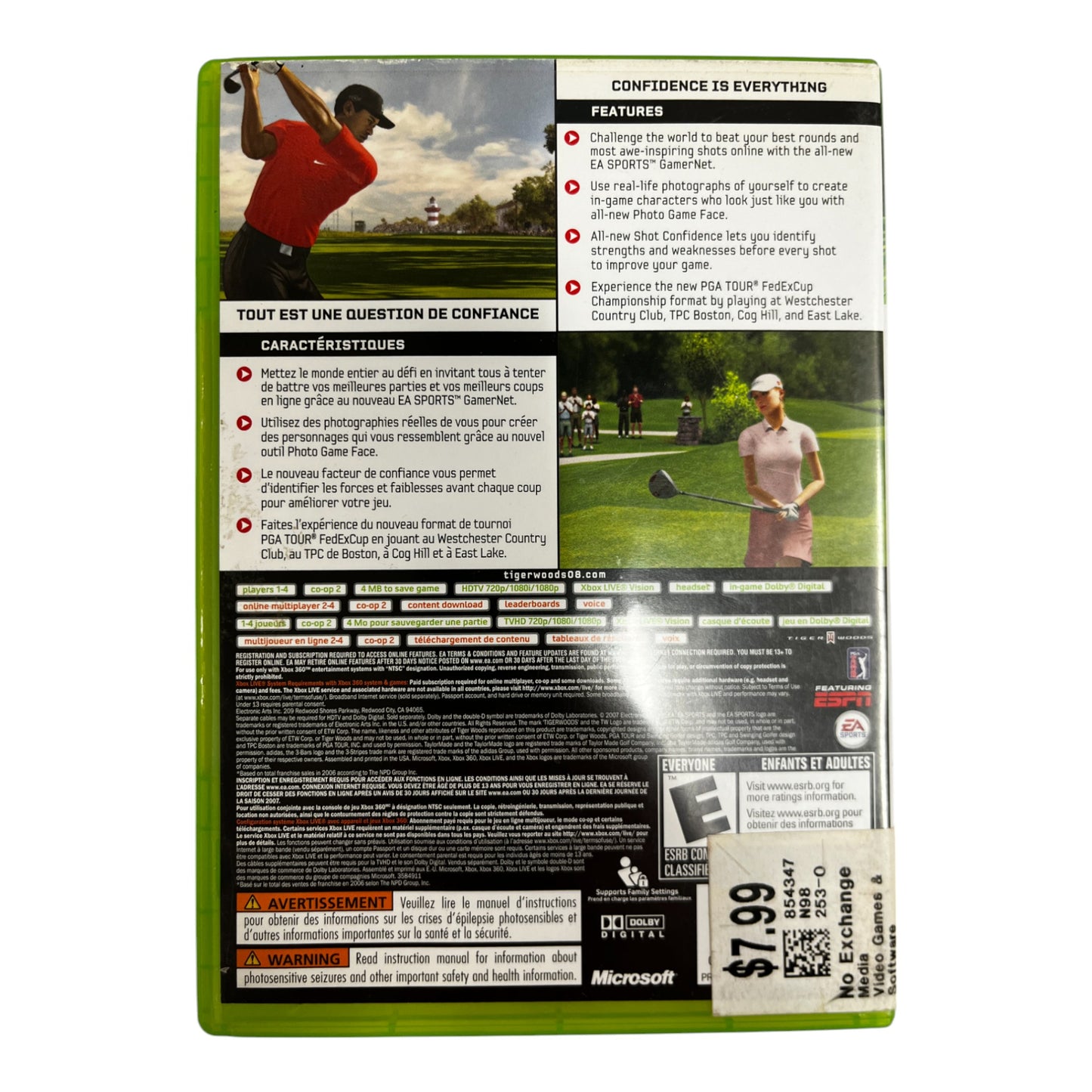 Tiger Woods PGA Tour 08 (Xbox 360)