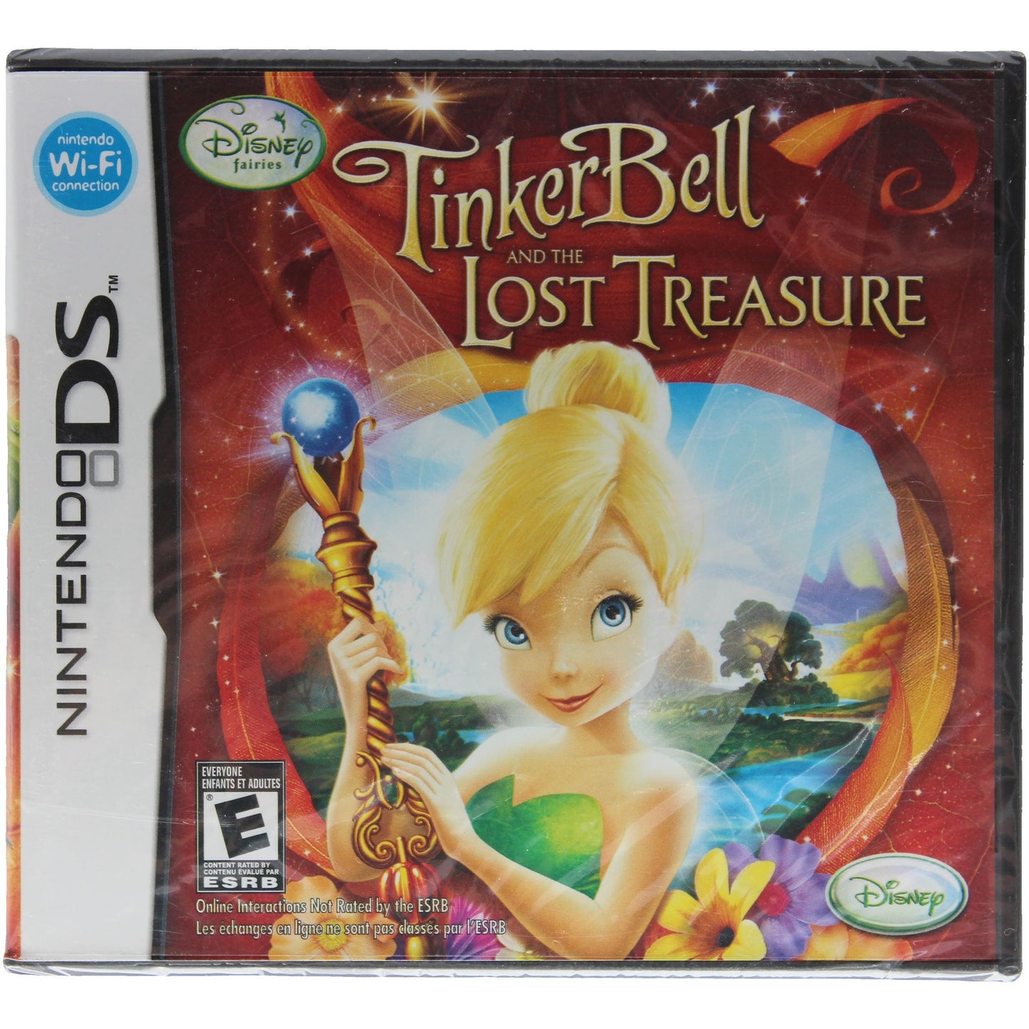 Nintendo DS game case for 'Tinker Bell and the Lost Treasure' featuring Tinker Bell.