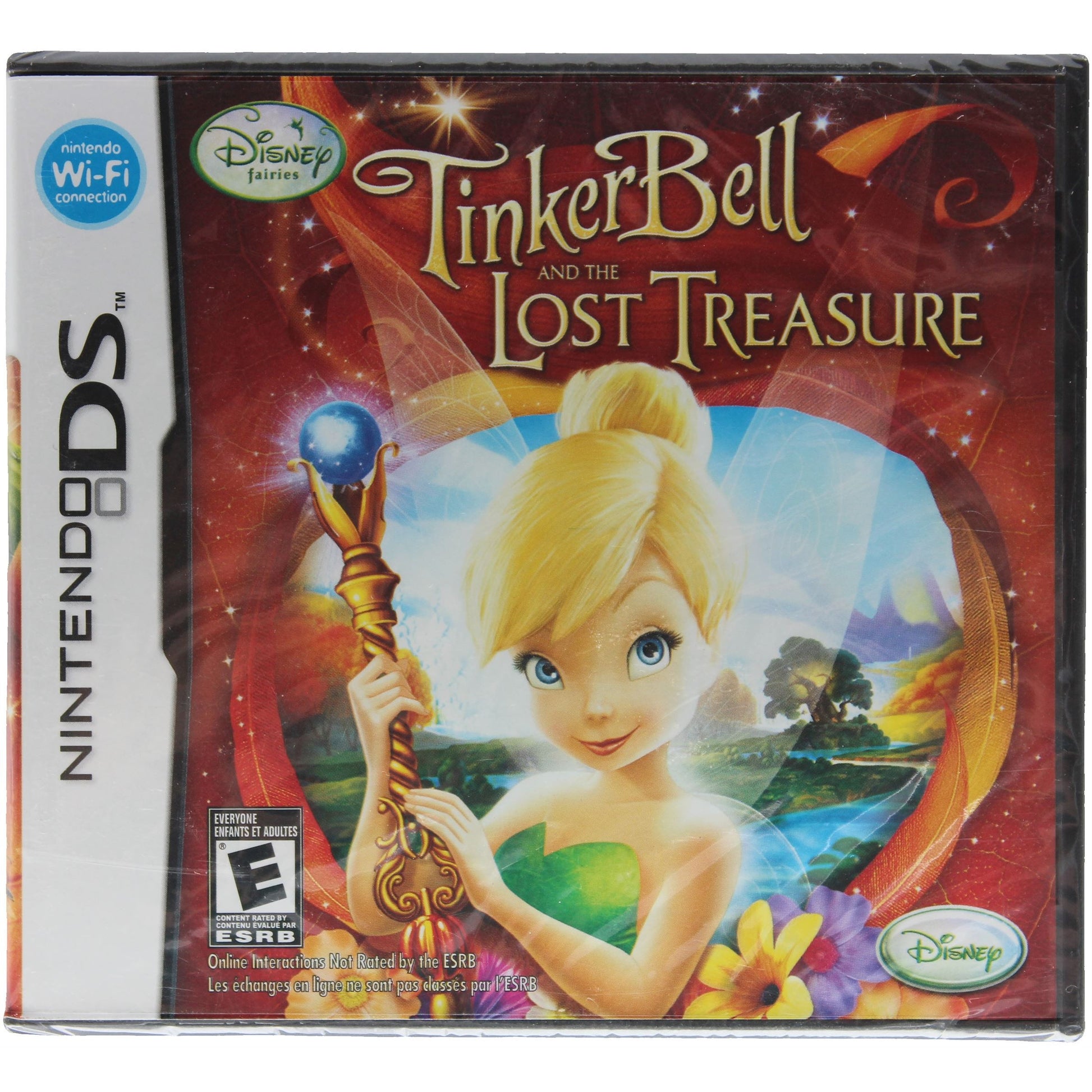 Nintendo DS game case for 'Tinker Bell and the Lost Treasure' featuring Tinker Bell.