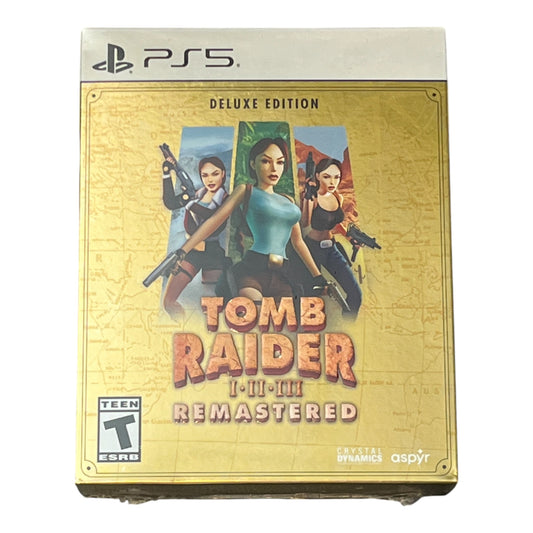 Tomb Raider I-III Remastered [Deluxe Edition] (PS5) - New & Sealed