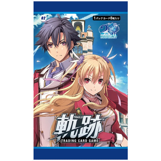 Trading card game packaging with anime-style characters and castle background