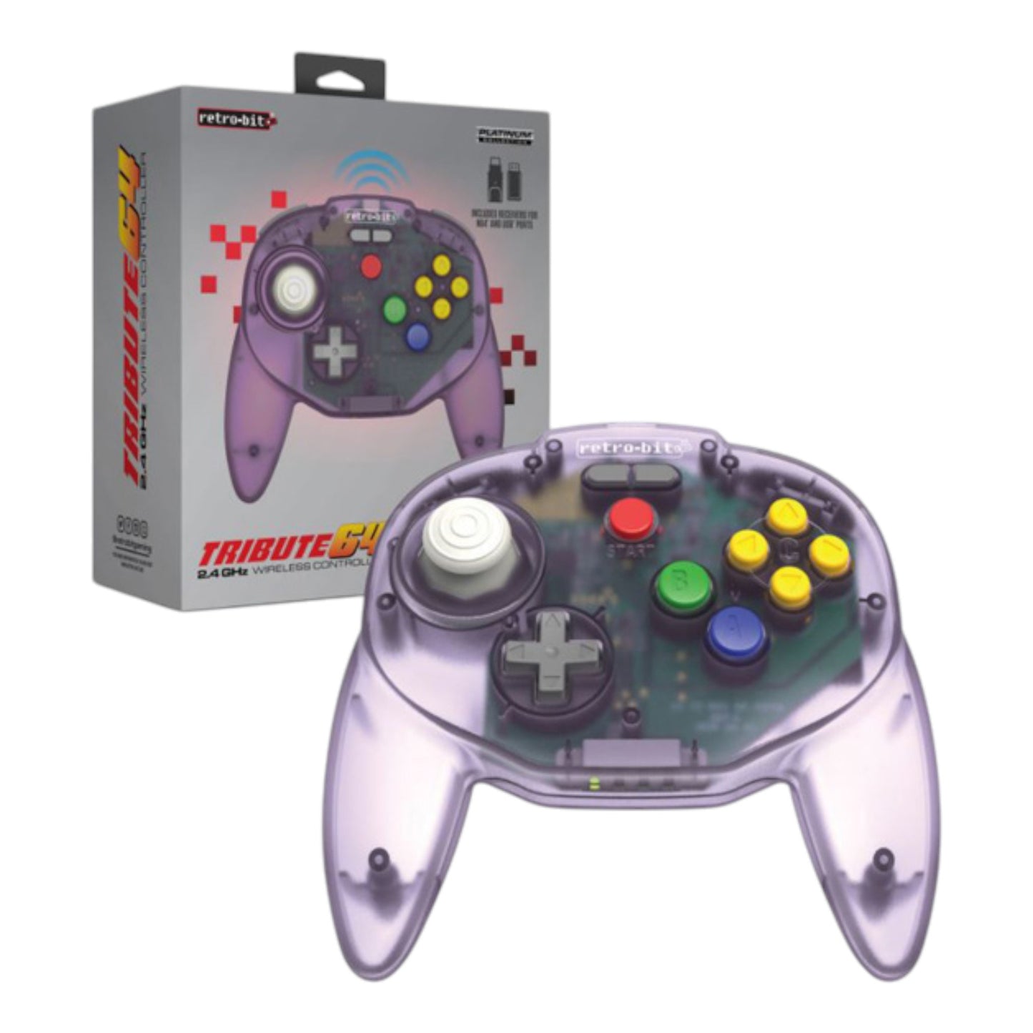 Tribute 64 Controller for N64, Nintendo Switch & USB Enabled Devices [retro-bit] - Various Colours