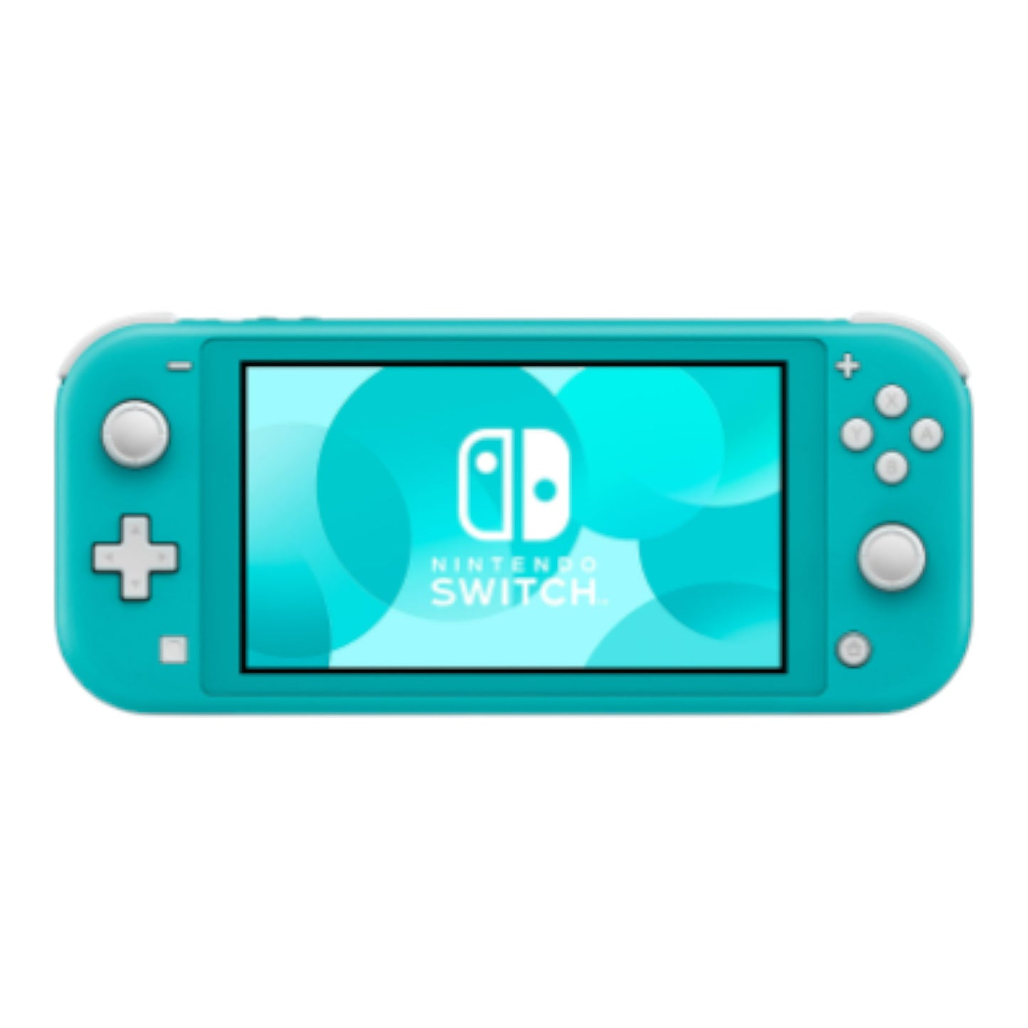 Turquoise Nintendo Switch Lite console on a white background