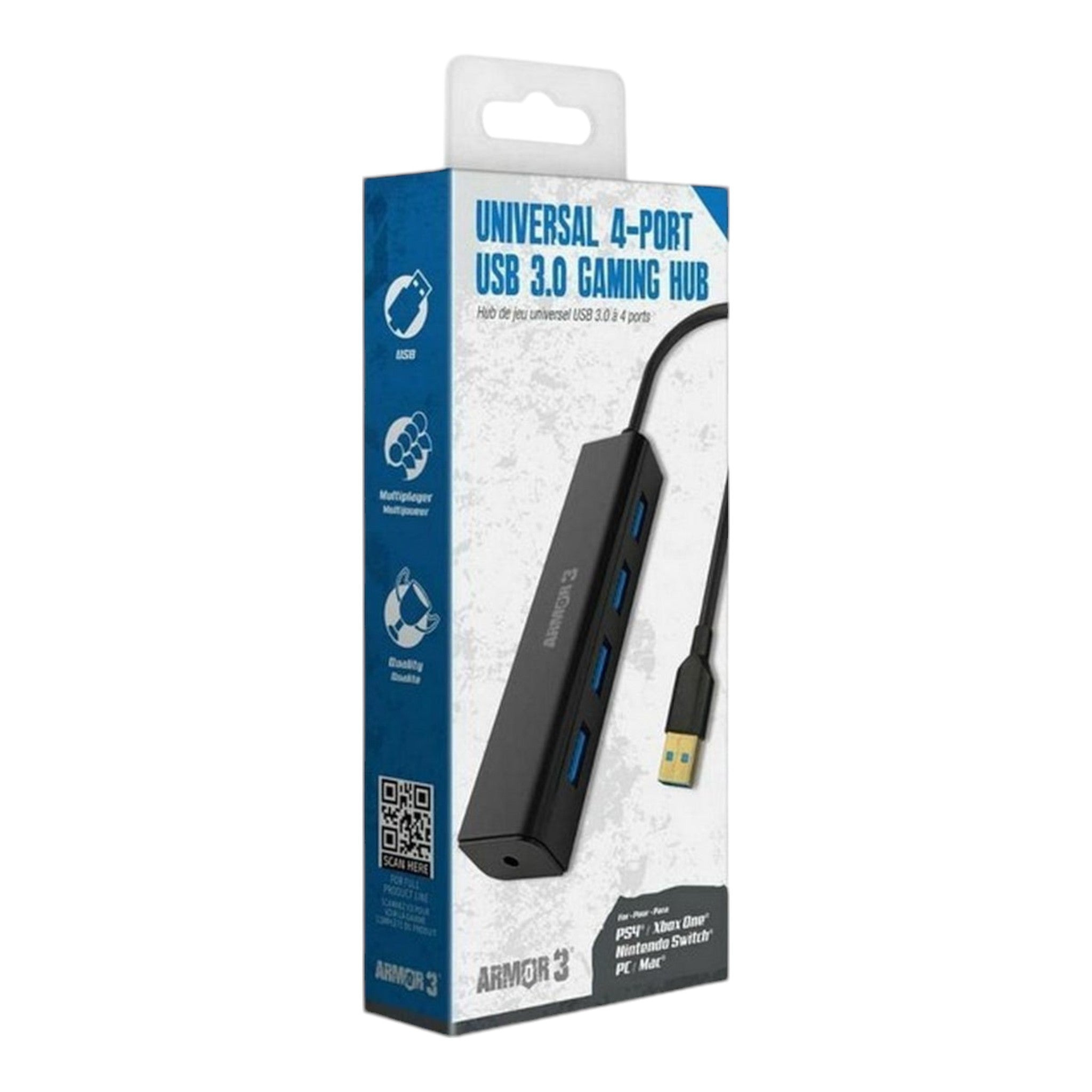 Universal 4-Port USB 3.0 Gaming Hub – Retro North Games