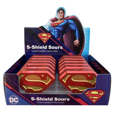 Superman Shield Sour Cherry Candies