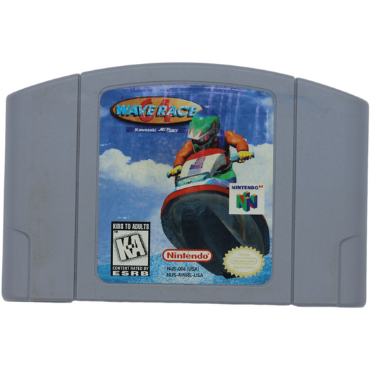 Wave Race game cartridge for Nintendo 64 on a white background