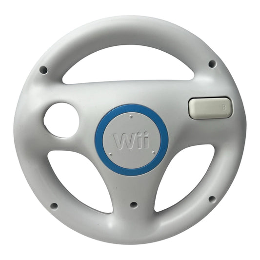 Wii steering wheel controller on a white background
