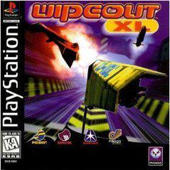 Wipeout XDI game cover for PlayStation with a futuristic vehicle and colorful design.