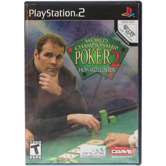 PlayStation 2 game case for 'World Championship Poker 2' featuring Howard Lederer.