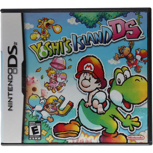 Nintendo DS game case titled 'Yoshi's Island DS' with colorful graphics and characters.