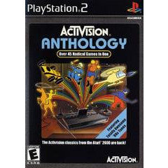 Activision Anthology game box for PlayStation 2 with colorful graphics and text.