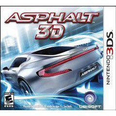 Nintendo 3DS game case for 'Asphalt 3D' with a car design.