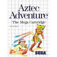 Aztec Adventure game cartridge for Sega with graphics and text