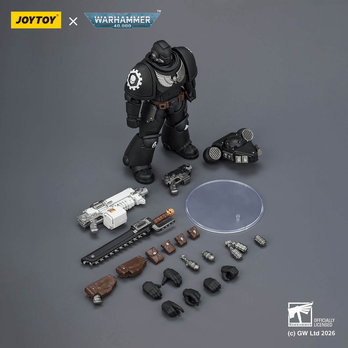 JOYTOY - Iron Hands Intercessor with Bolt Rifle, Bolt Pistol and Chainsword