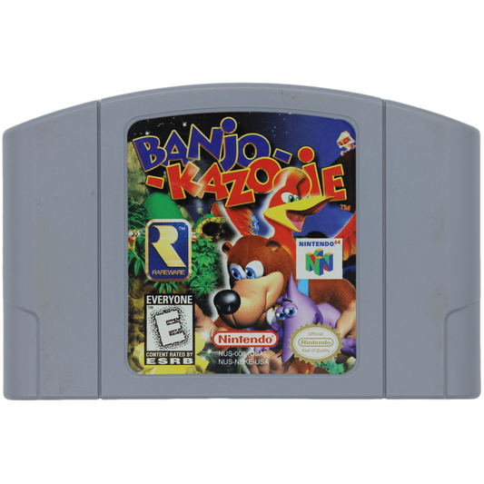 Banjo-Kazooie game cartridge for Nintendo N64 on a white background