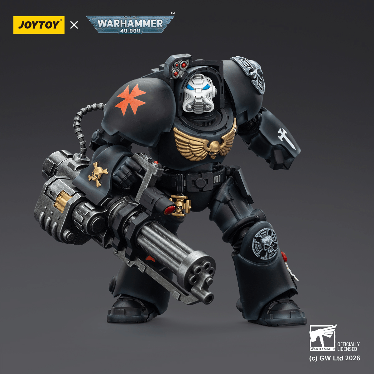JOYTOY - Black Templars Terminator 3 with Power Fist and Assault Cannon