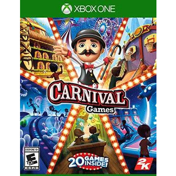 Box art for 'Carnival Games' for Xbox One with colorful design and game title.