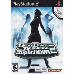 PlayStation 2 game case for 'Dance Dance Revolution SuperNova' with Konami branding.