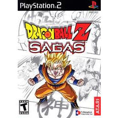 Dragon Ball Z Sagas game cover for PlayStation 2 with character artwork and branding.