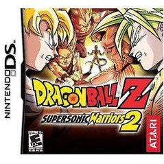 Dragon Ball Z Supersonic Warriors 2 game cover for Nintendo DS with characters and branding.