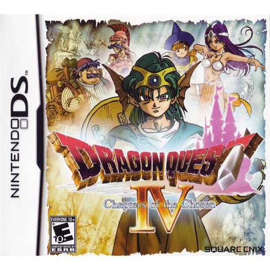 Dragon Quest IV game cover for Nintendo DS with characters and artwork.