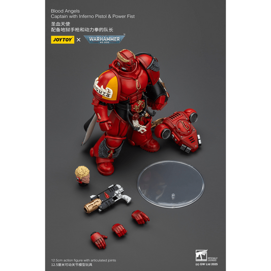 JOYTOY - Blood Angels Captain with Inferno Pistol & Power Fist