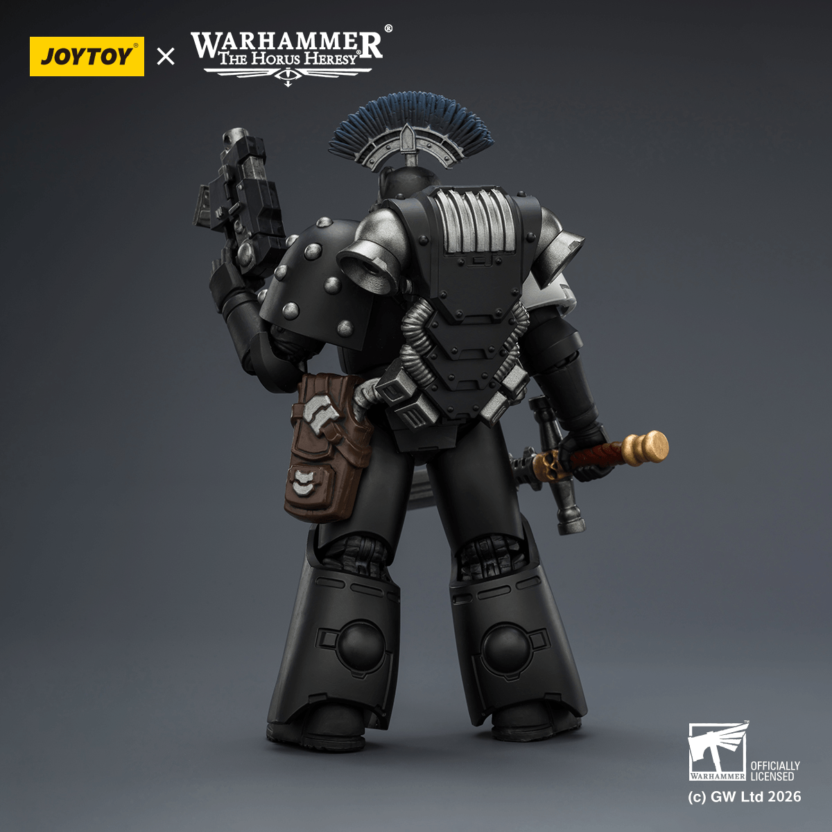 JOYTOY - Raven Guard MkVI Tactical Sergeant with Power Sword, Bolter and Plasma Pistol