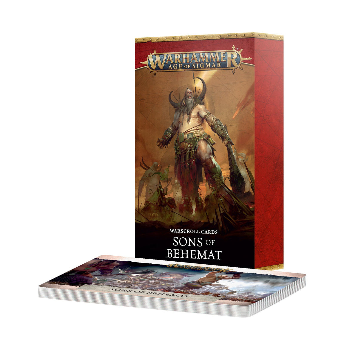 Warhammer Age of Sigmar - Warscroll Cards: Sons Of Behemat (English) (PRE-ORDER RELEASES SEPT 26TH)