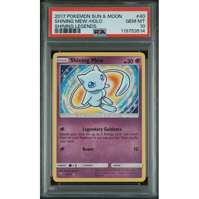2017 Pokémon Shining Legends Shining Mew Holo #40 PSA 10