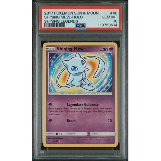 2017 Pokémon Shining Legends Shining Mew Holo #40 PSA 10