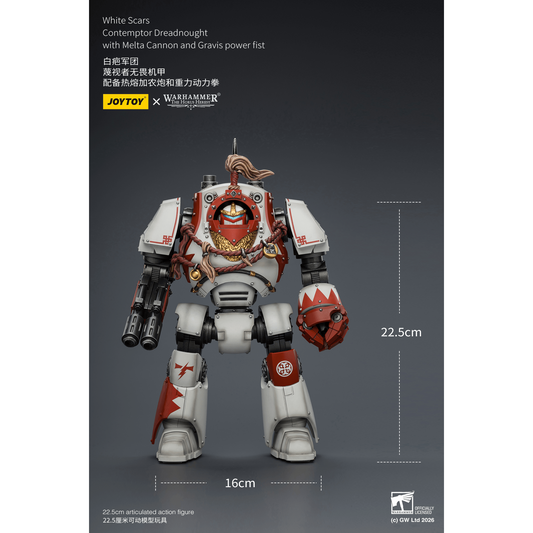 JOYTOY - White Scars Contemptor Dreadnought with Melta Cannon and Gravis power Fist
