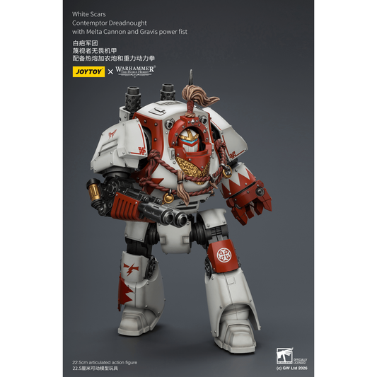 JOYTOY - White Scars Contemptor Dreadnought with Melta Cannon and Gravis power Fist