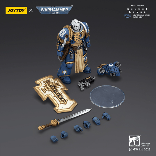 JOYTOY - Ultramarines Levantus with Power Sword, Stormshield and Bolt Pistol