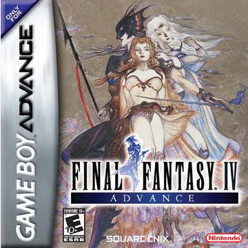 Game Boy Advance cartridge for 'Final Fantasy IV Advance' with characters on the cover