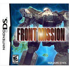Front Mission game cover for Nintendo DS with a futuristic spaceship design.