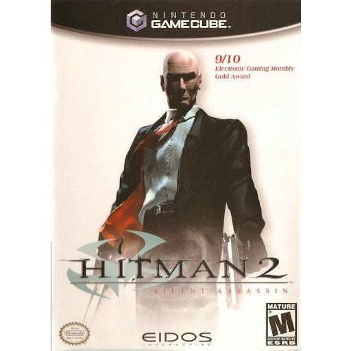 GameCube game cover for 'Hitman 2: Silent Assassin' featuring a character in a suit.