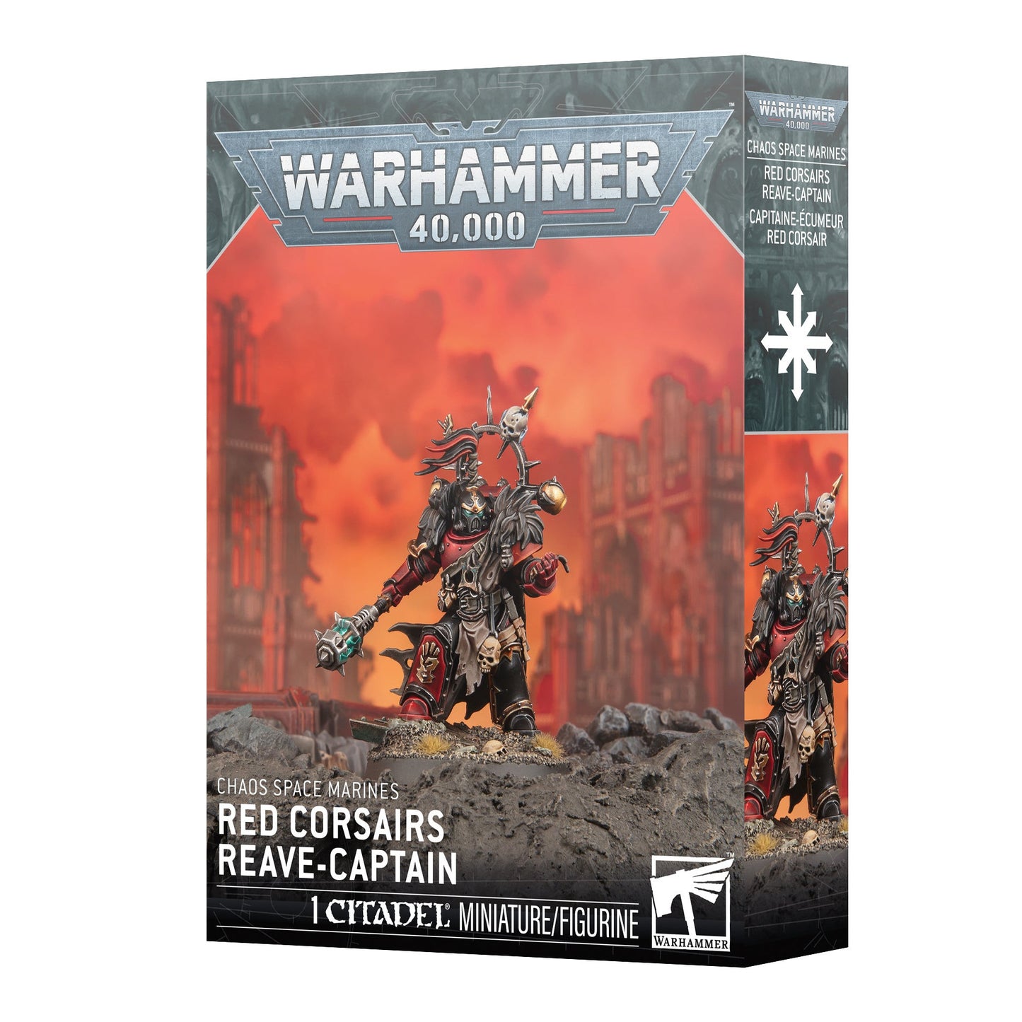 Warhammer 40,000 - Chaos Space Marines: Red Corsairs Reave Captain (PRE-ORDER RELEASES MAR 21ST)