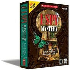 Scholastic I Spy Mystery game box with butterfly illustration on a white background