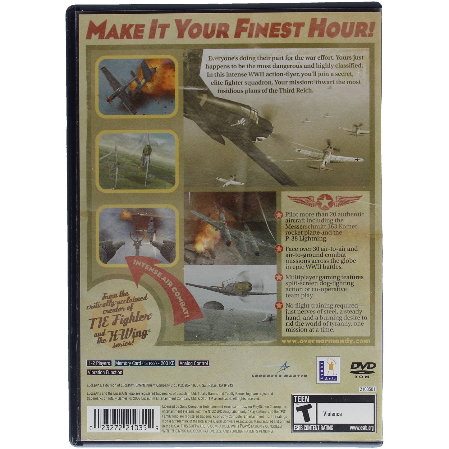 Secret Weapons Over Normandy (PS2)