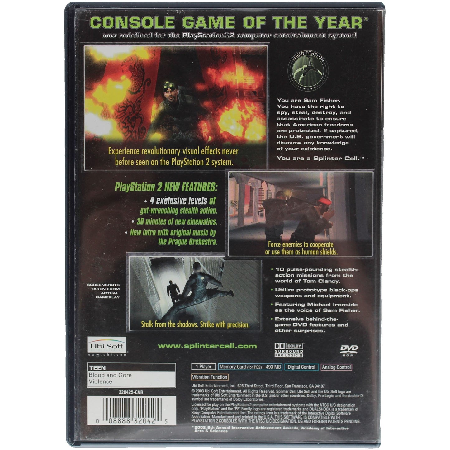 Splinter Cell: Stealth Action Redefined (PS2)