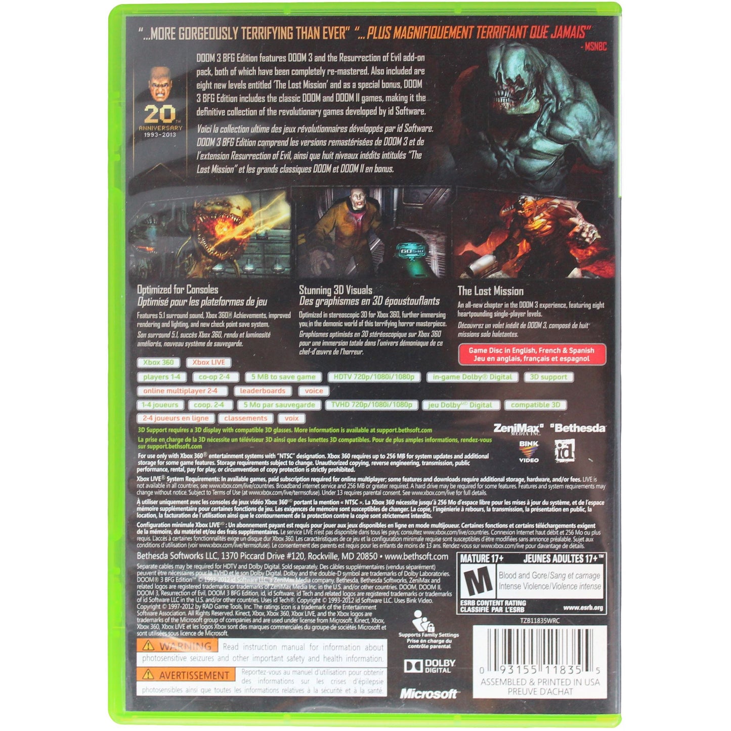 Doom 3 [BFG Edition] (Xbox 360)