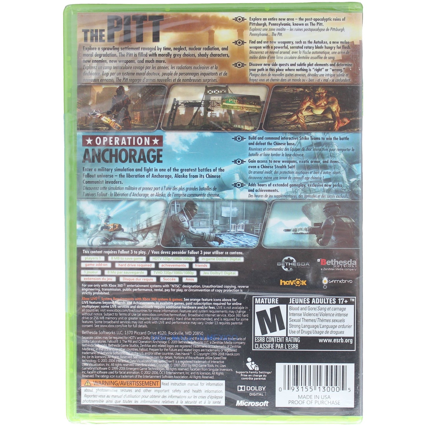 Fallout 3: Game Add-On Pack The Pitt And Operation: Anchorage - Sealed