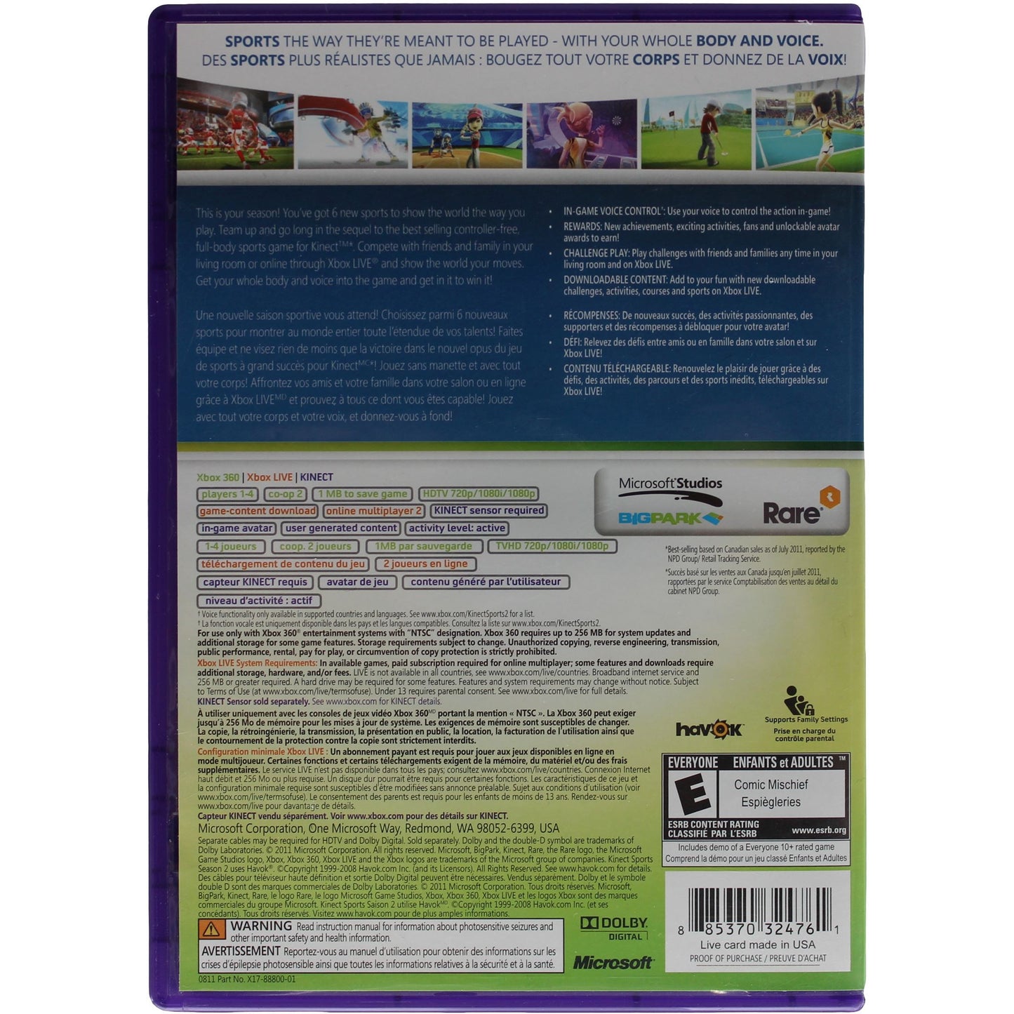 Kinect Sports: Season 2 (Xbox 360 Kinect)