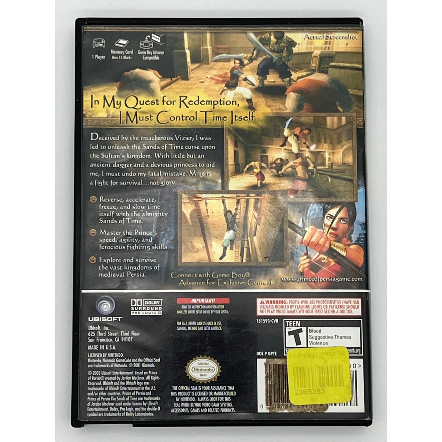 Prince Of Persia: The Sands Of Time (GC)